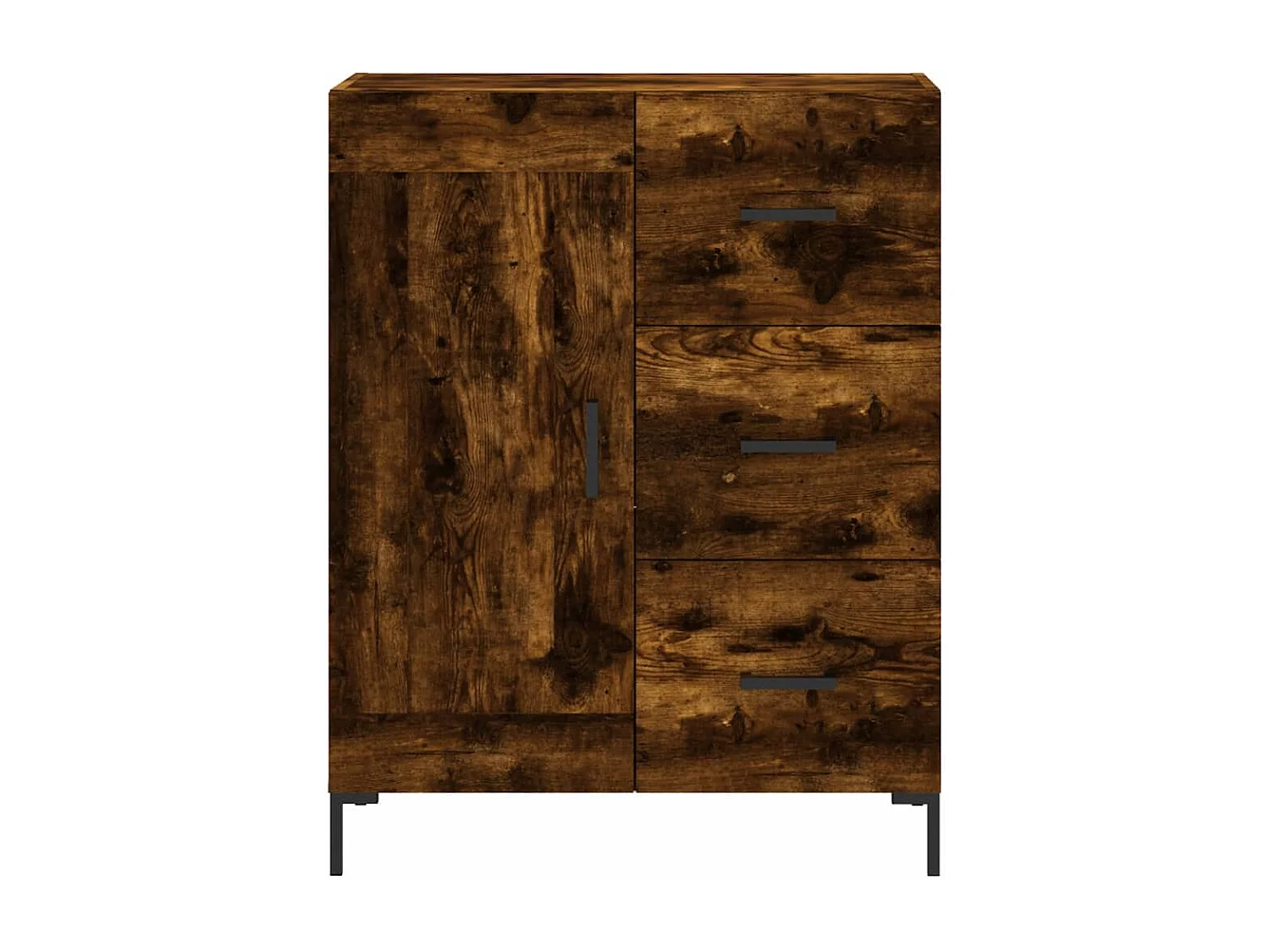 Buffet chêne fumé 69,5x34x90 cm bois d'ingénierie