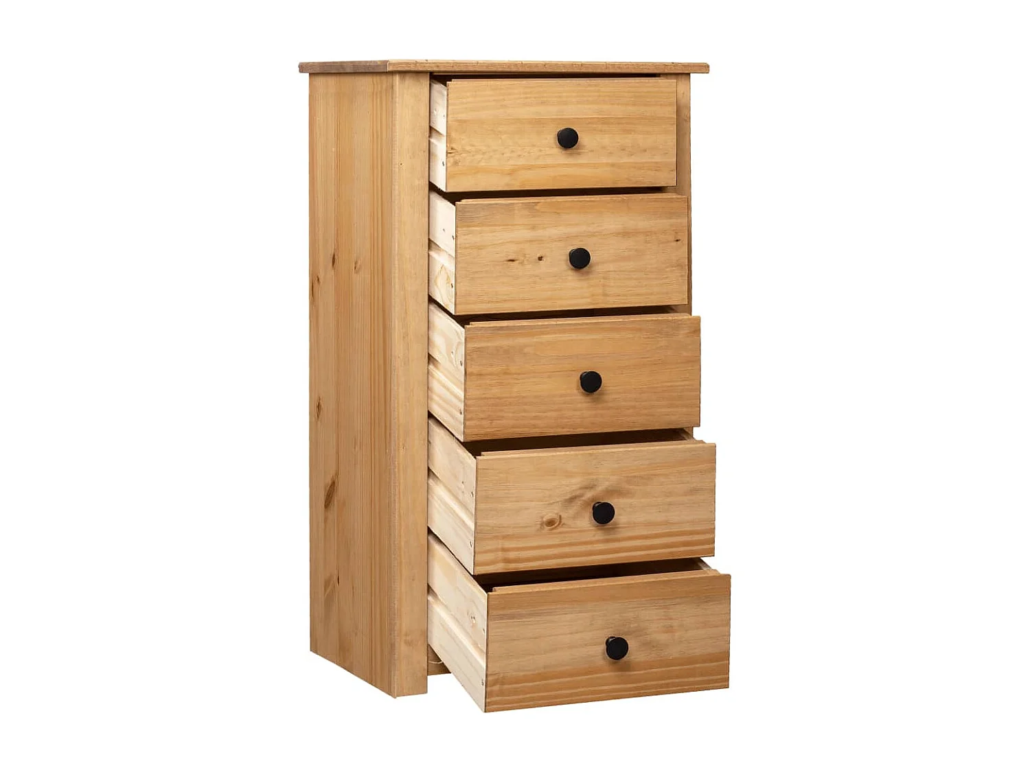 Aparador de madera maciza de pino estilo Panamá 46x40x89 cm