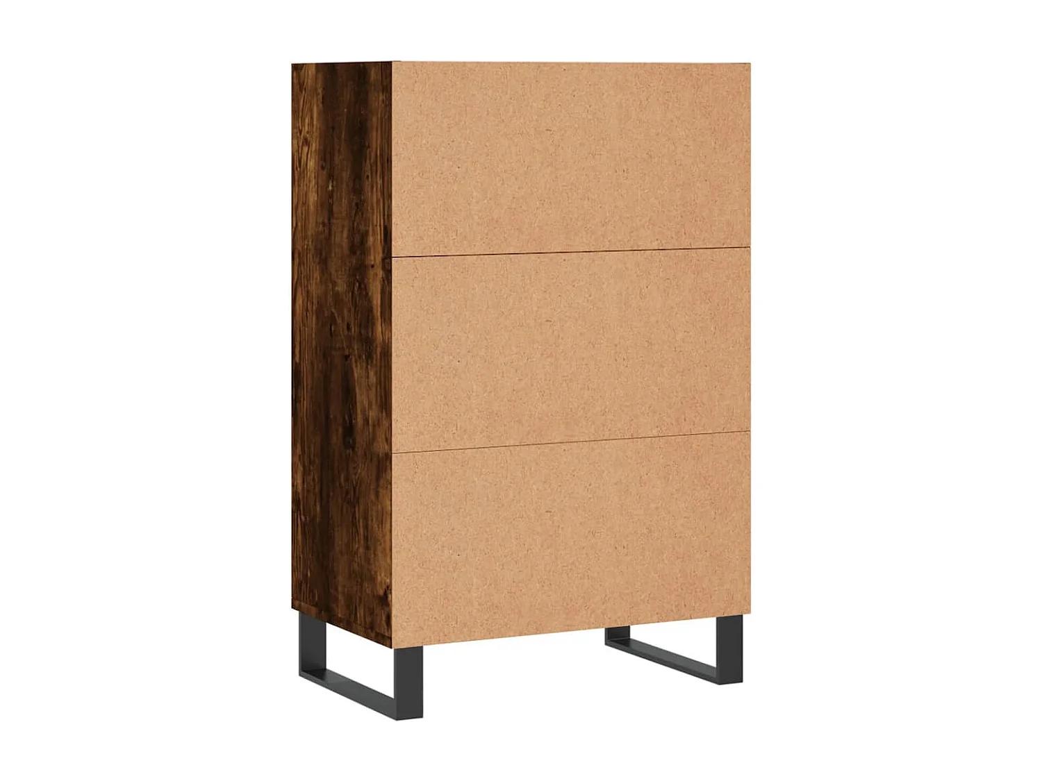 Buffet haut chêne fumé 57x35x90 cm bois d'ingénierie