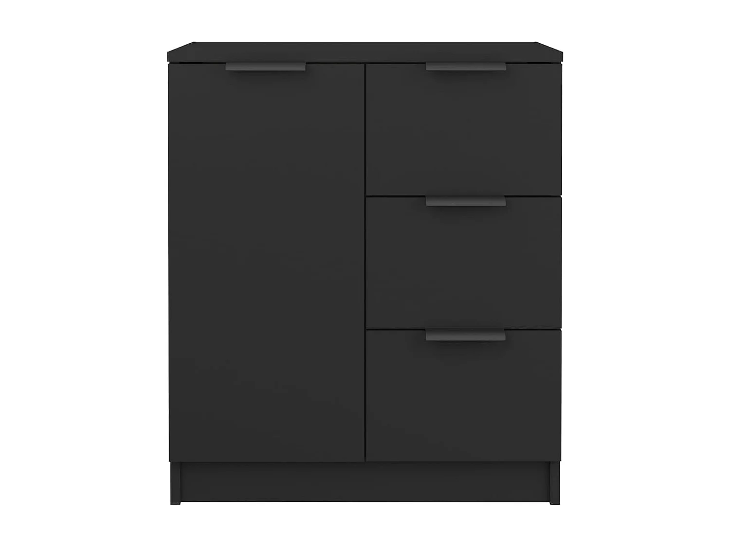 Buffets 2 pièces Noir 60x30x70 cm Bois d'ingénierie