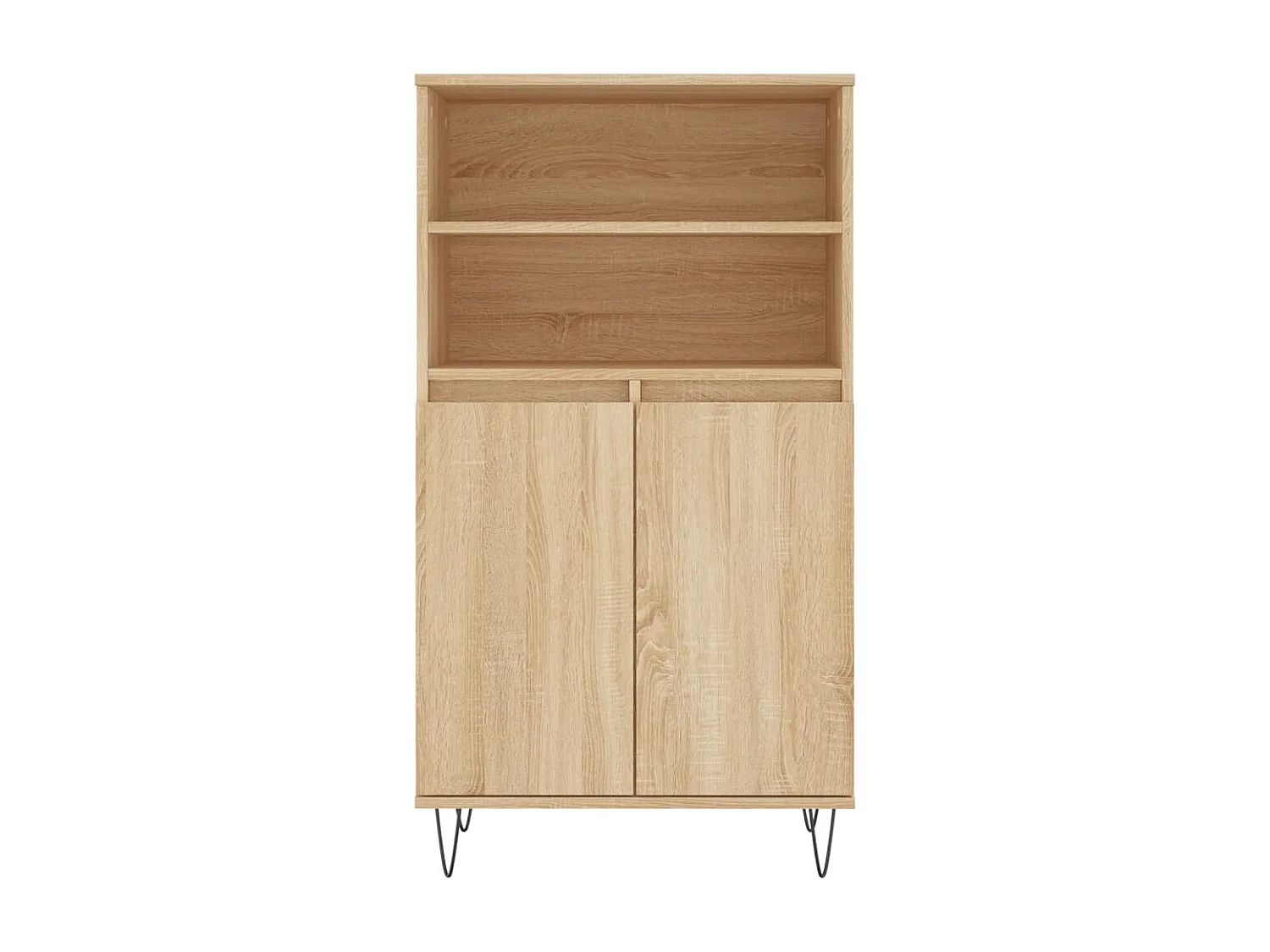 Aparador alto madera contrachapada color roble 60x36x110 cm