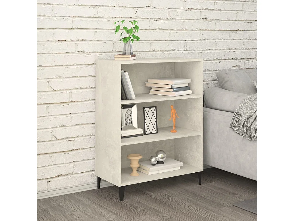 Buffet Gris béton 69,5x32,5x90 cm Bois d'ingénierie