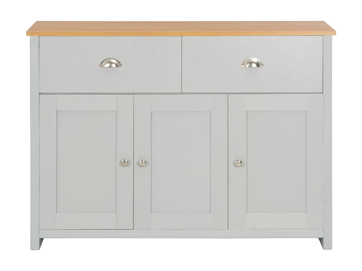 Aparador 112x35x81 cm cinzento