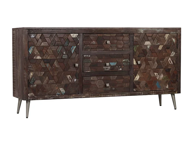 Buffet Bois de récupération solide 160 x 40 x 80 cm