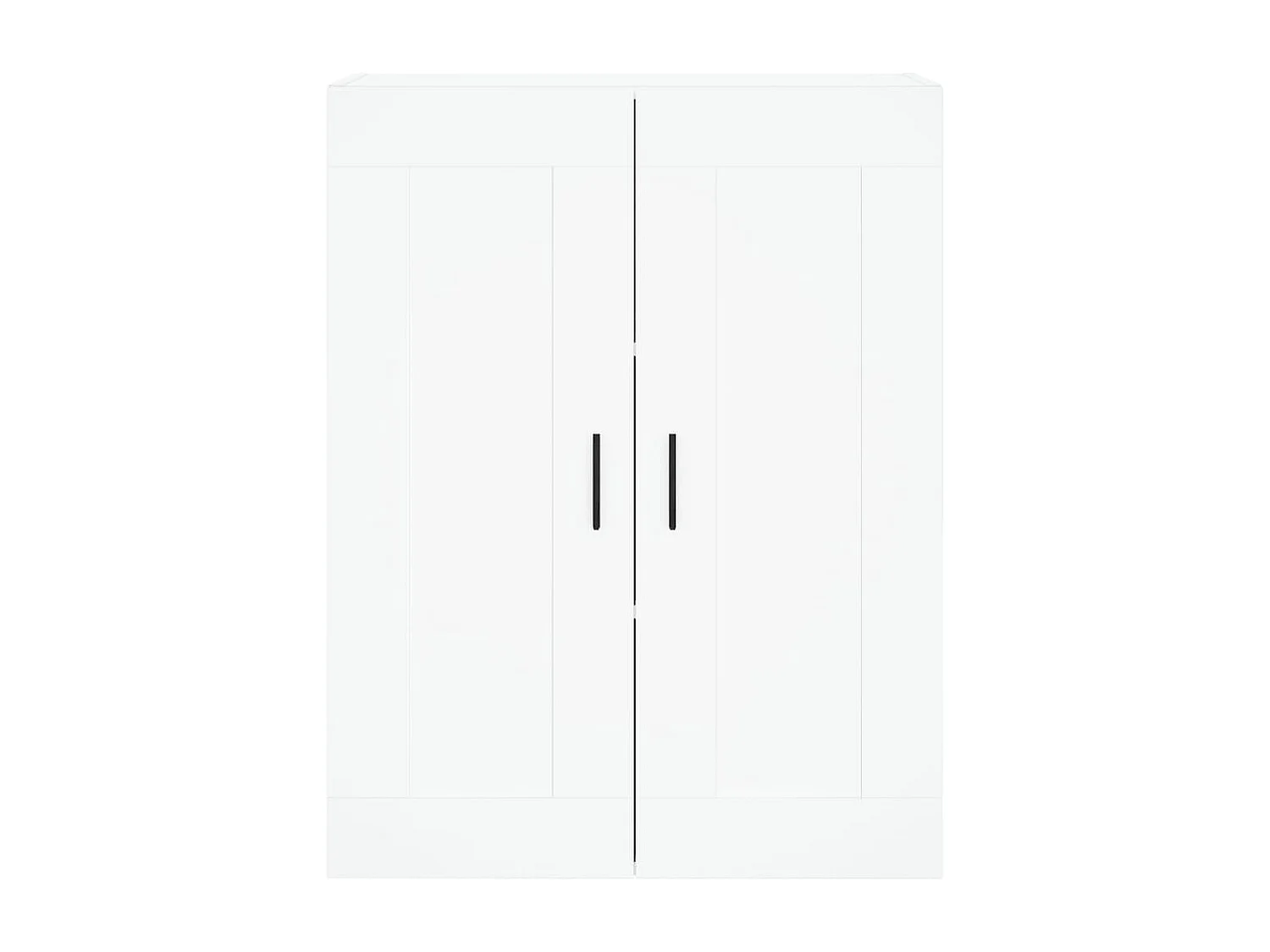 Aparador alto madera contrachapada blanco 69,5x34x180 cm