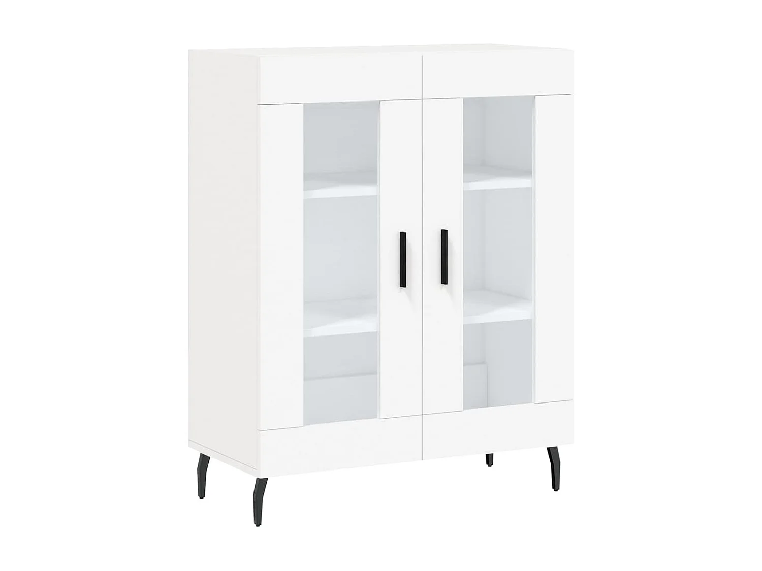 Aparador alto madera contrachapada blanco 69,5x34x180 cm