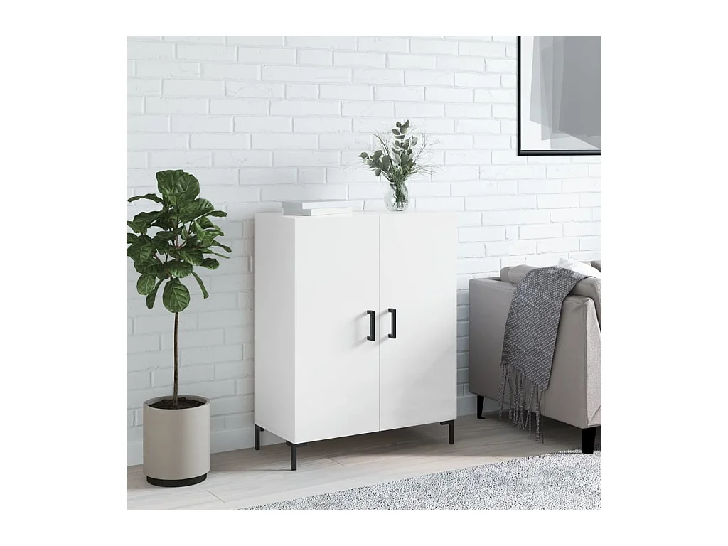 Aparador 69,5x34x90 cm madeira processada branco brilhante