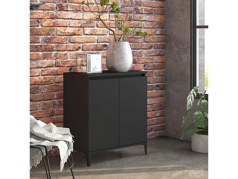 Buffet Noir 60x35x70 cm Aggloméré