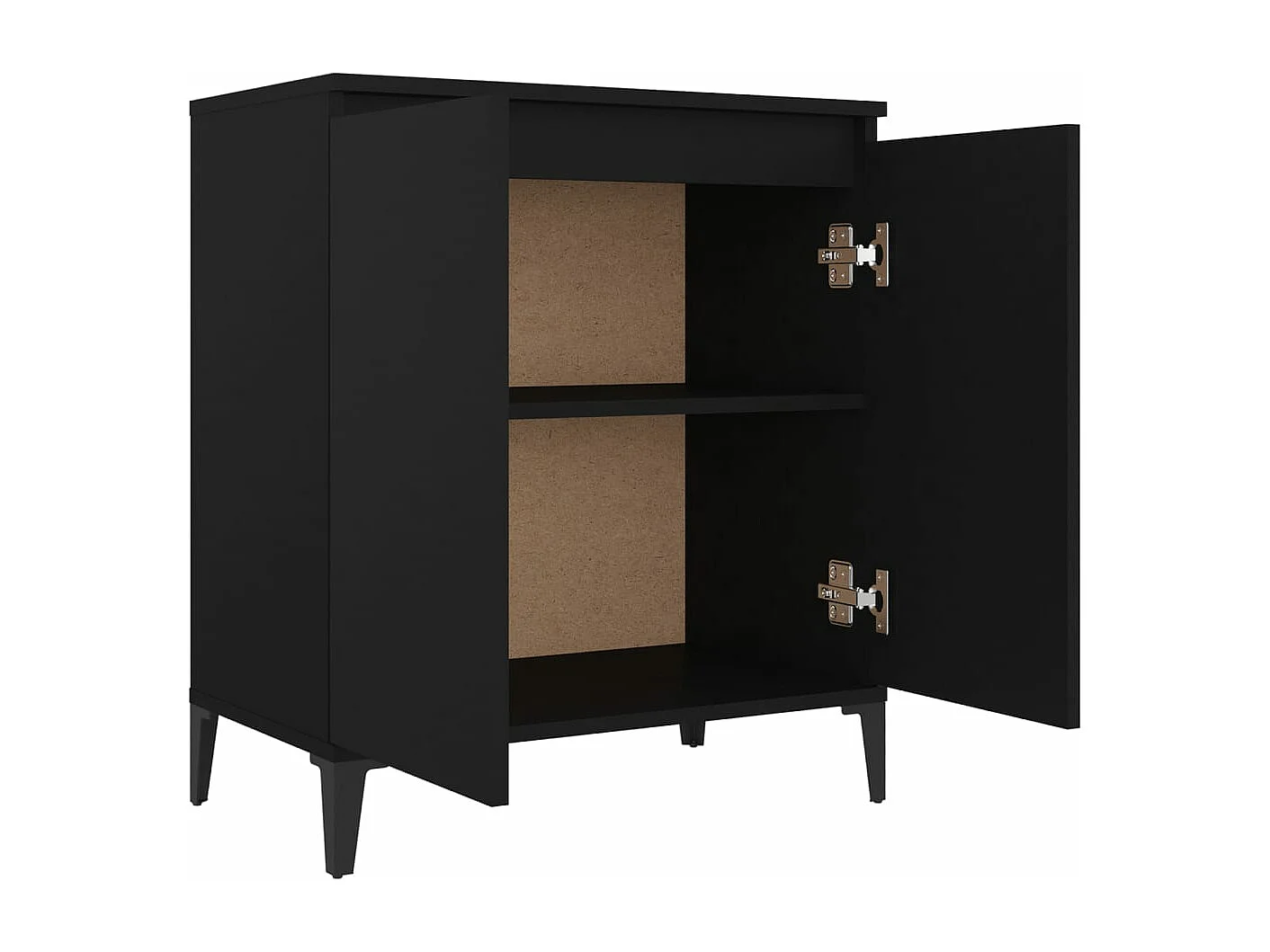 Buffet Noir 60x35x70 cm Aggloméré