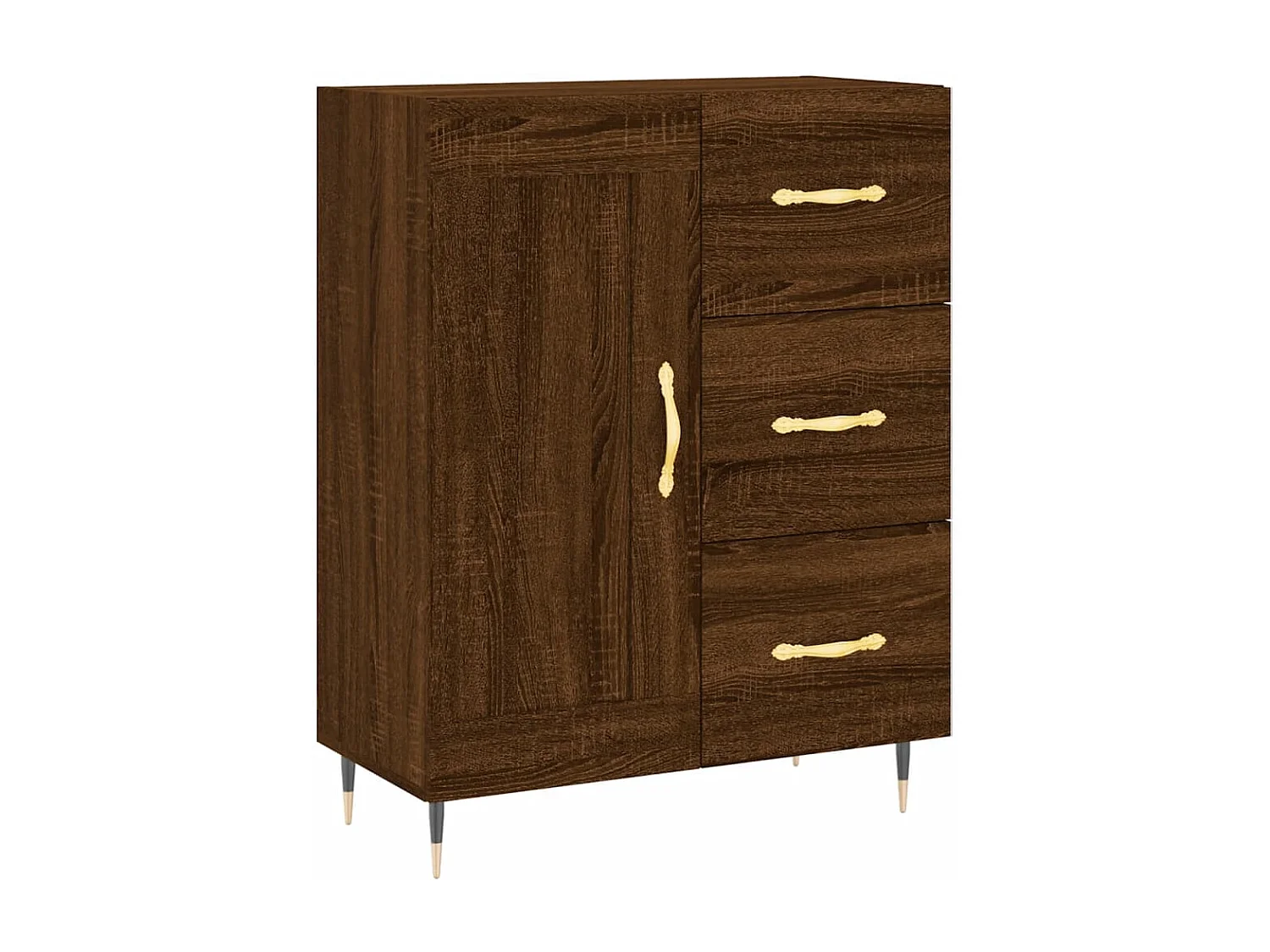 Aparador de madera de ingeniería marrón roble 69,5x34x90 cm