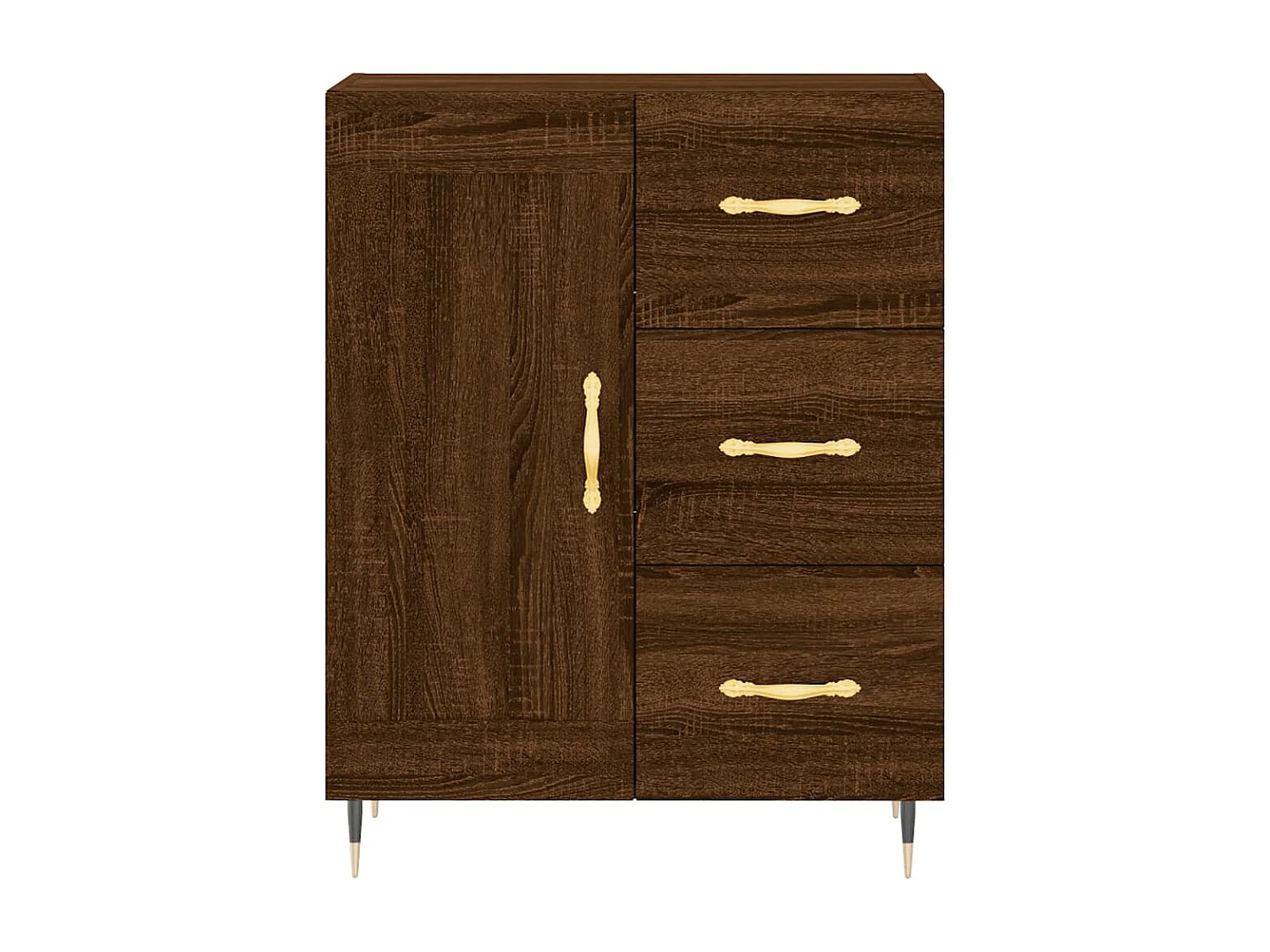 Aparador de madera de ingeniería marrón roble 69,5x34x90 cm