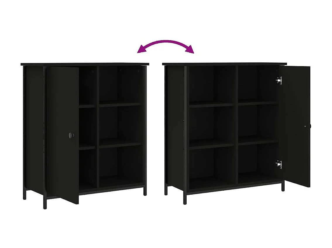 Aparador 70x30x80 cm derivados de madeira preto