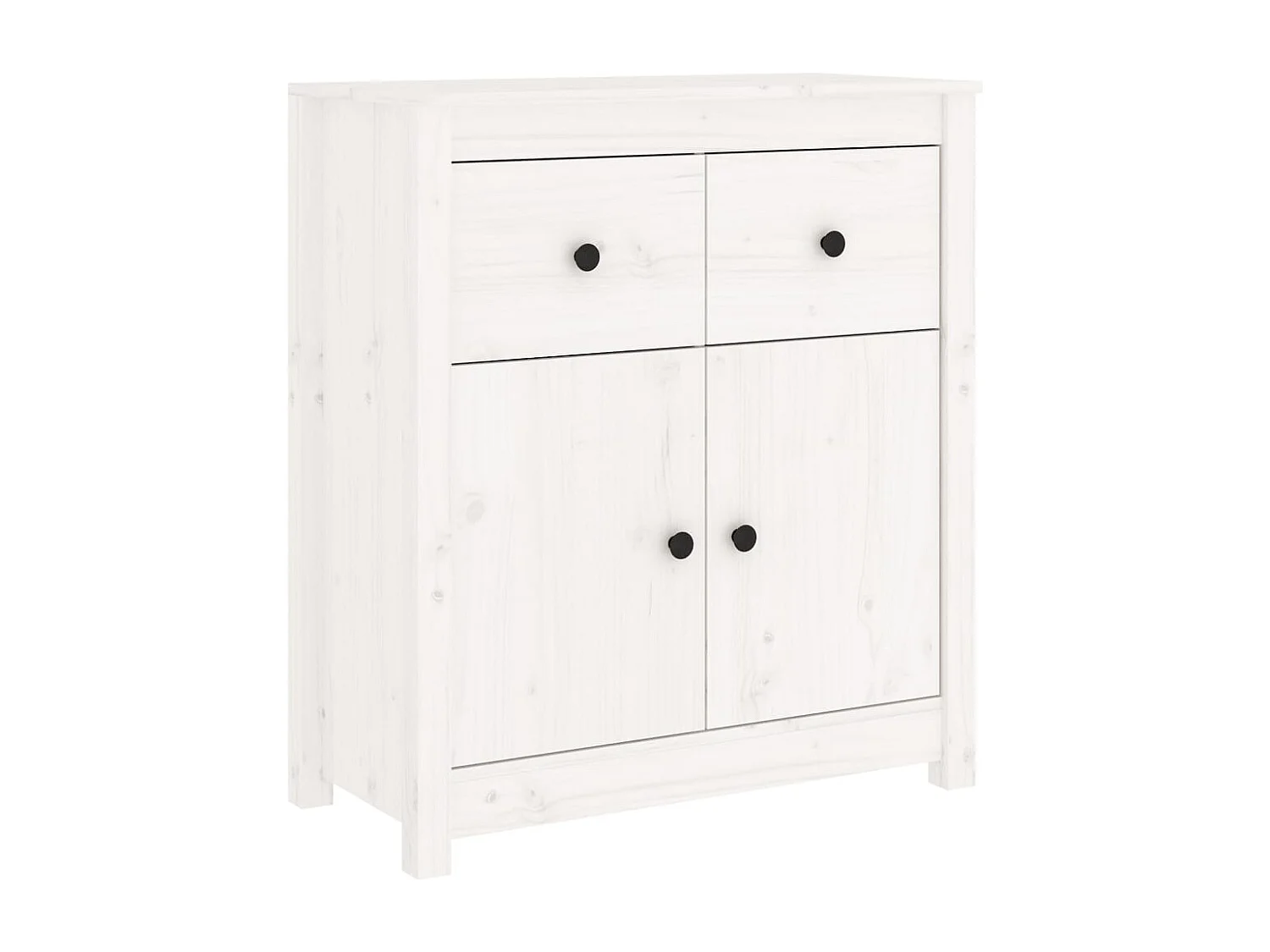 Buffet Blanc 70x35x80 cm Bois massif de pin