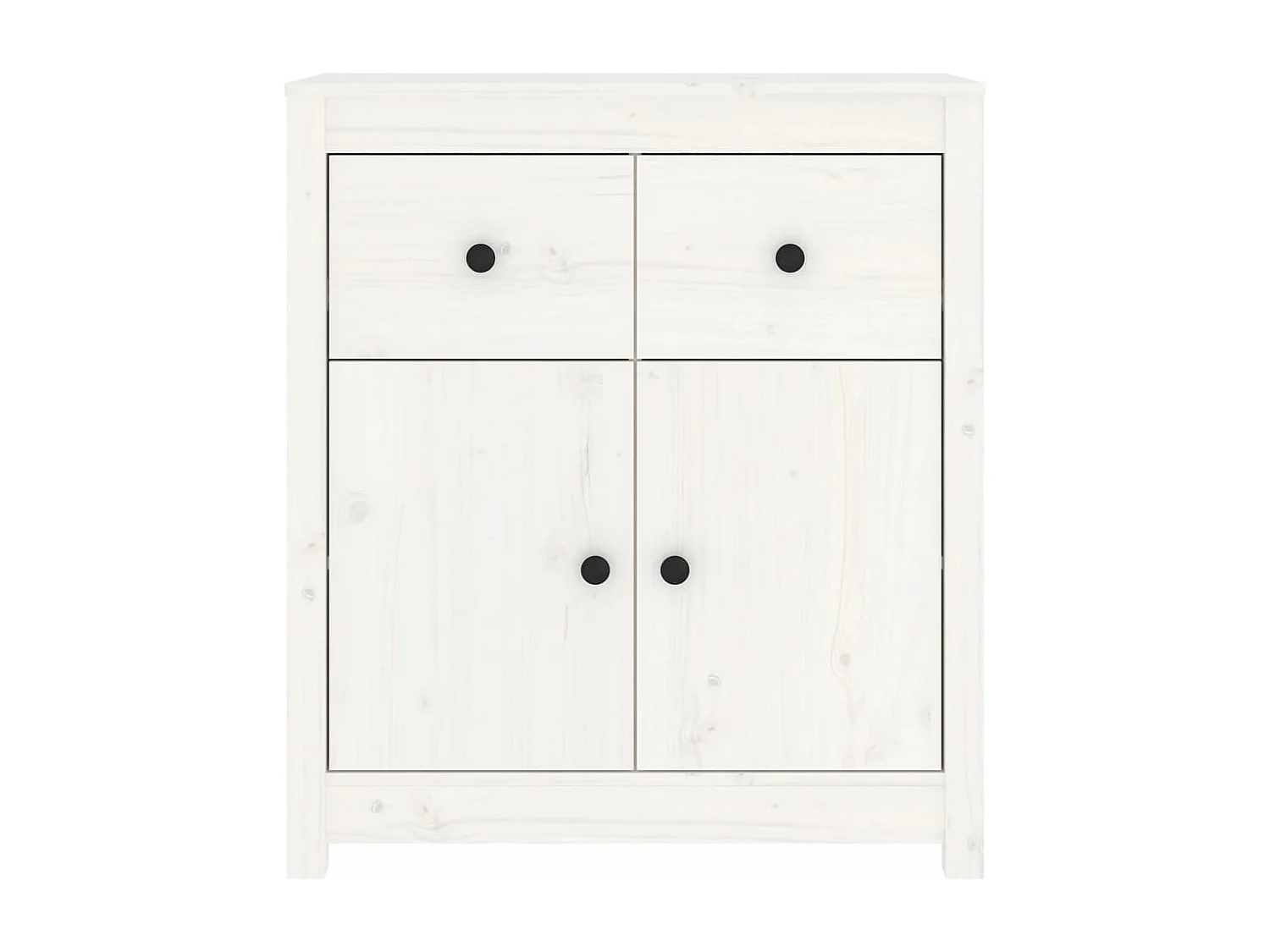 Buffet Blanc 70x35x80 cm Bois massif de pin