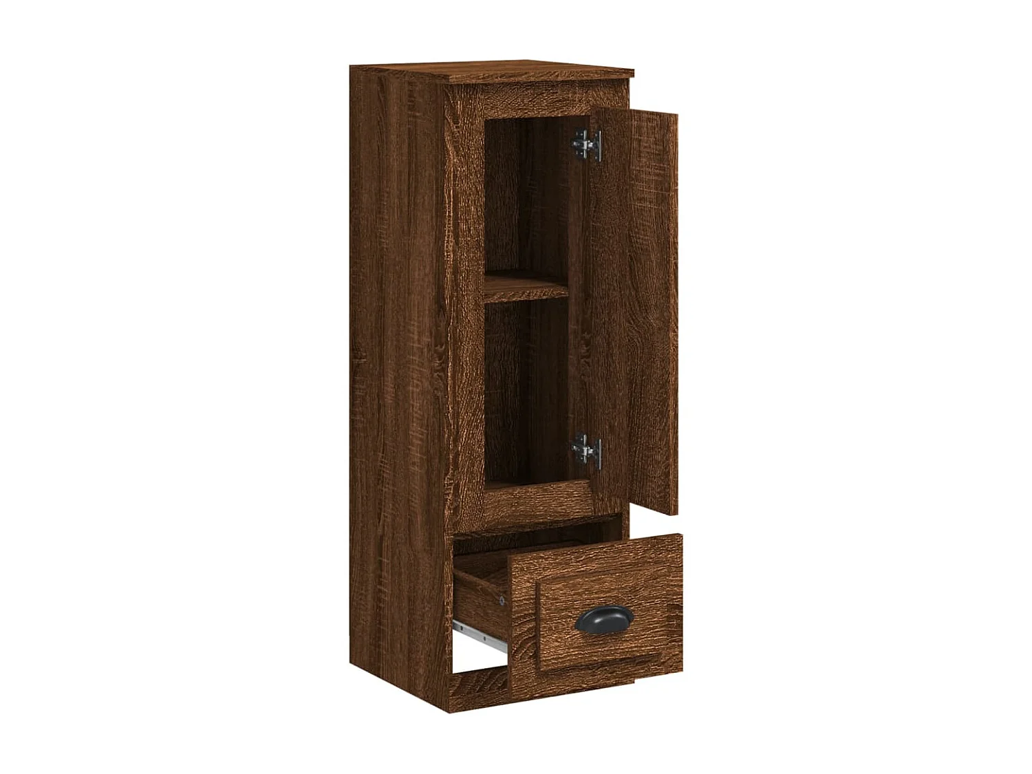 Buffet haut chêne marron 36x35,5x103,5 cm bois d'ingénierie