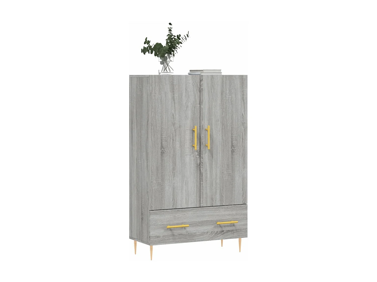 Buffet haut sonoma gris 69,5x31x115 cm bois d'ingénierie