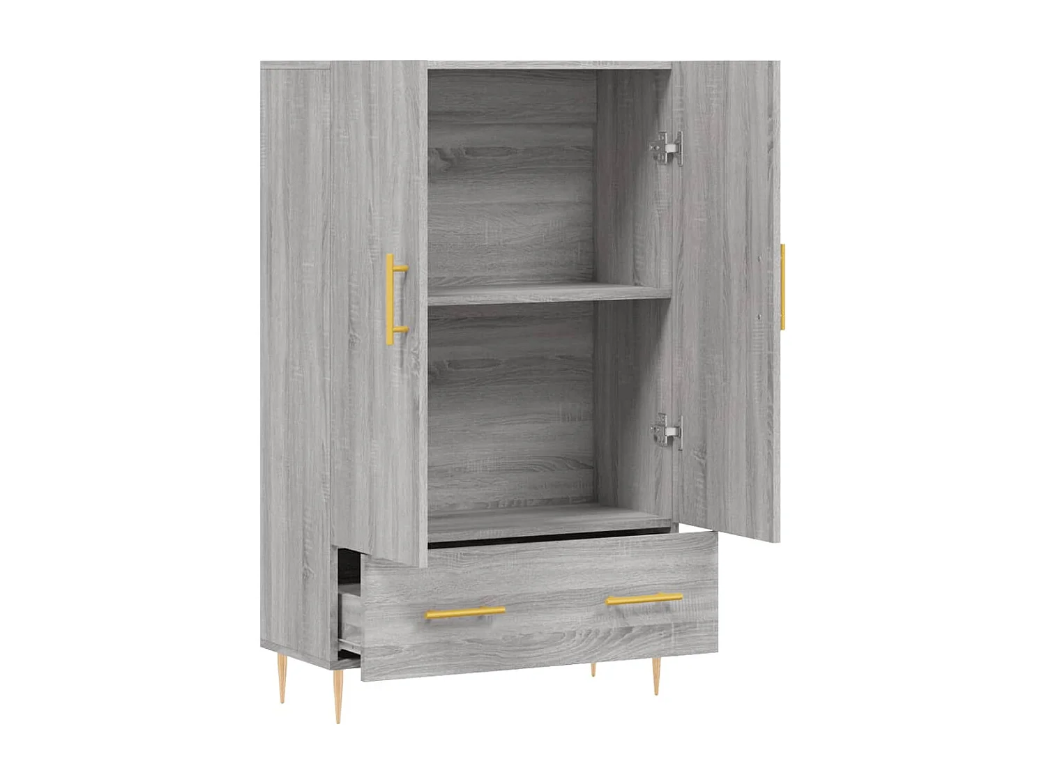 Buffet haut sonoma gris 69,5x31x115 cm bois d'ingénierie