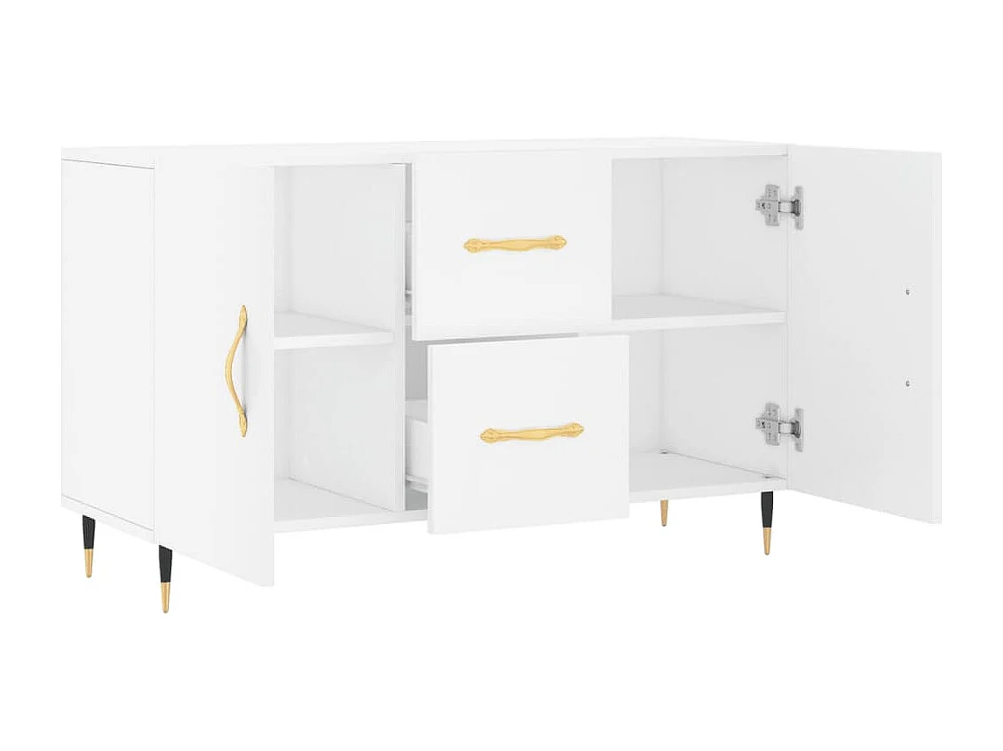 Buffet blanc 100x36x60 cm bois d'ingénierie