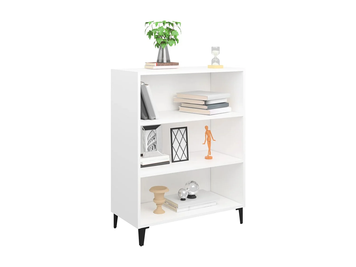 Buffet Blanc 69,5x32,5x90 cm Bois d'ingénierie