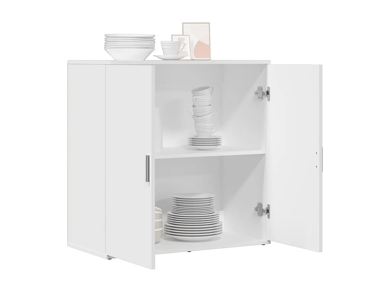 Buffet blanc 79x38x80 cm bois d’ingénierie