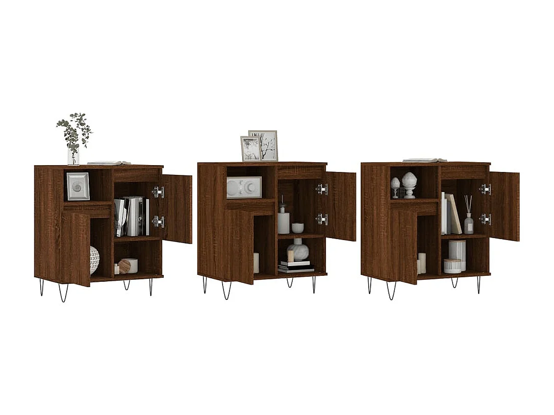 Buffets 3 pièces Chêne marron Bois d'ingénierie