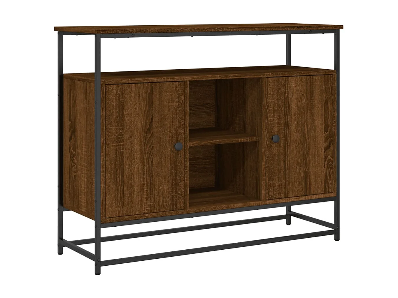 Buffet chêne marron 100x35x80 cm bois d'ingénierie