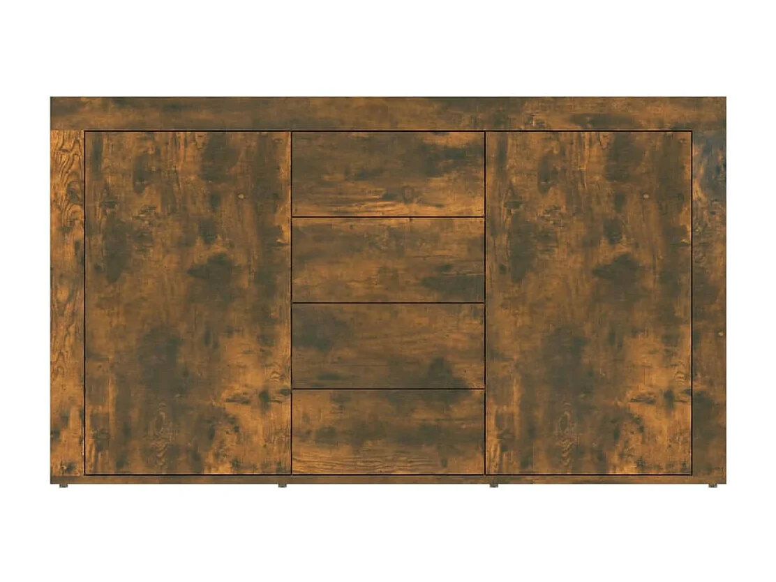 Aparador madera contrachapada color roble ahumado 120x36x69 cm