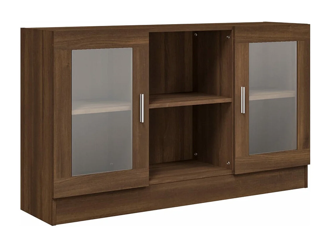 Armoire à vitrine Chêne marron 120x30,5x70 cm Bois d'ingénierie