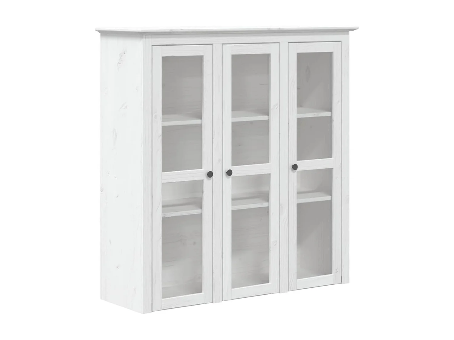 Buffet BODO blanc 115,5x43x200,5 cm bois massif de pin