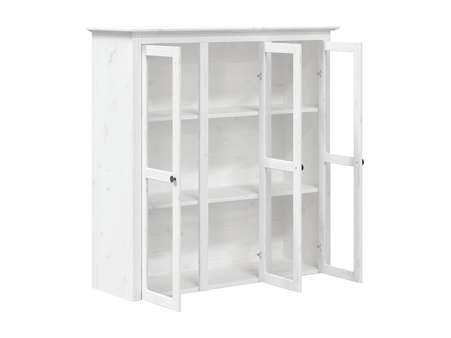 Buffet BODO blanc 115,5x43x200,5 cm bois massif de pin