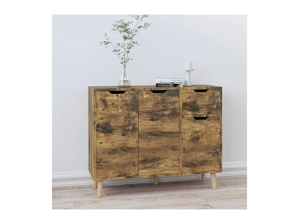 Buffet Chêne fumé 90x30x72 cm Aggloméré