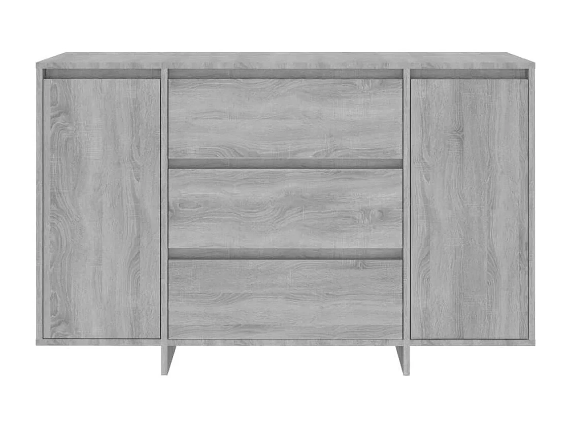 Buffet avec 3 tiroirs Sonoma gris 120x41x75 cm Aggloméré