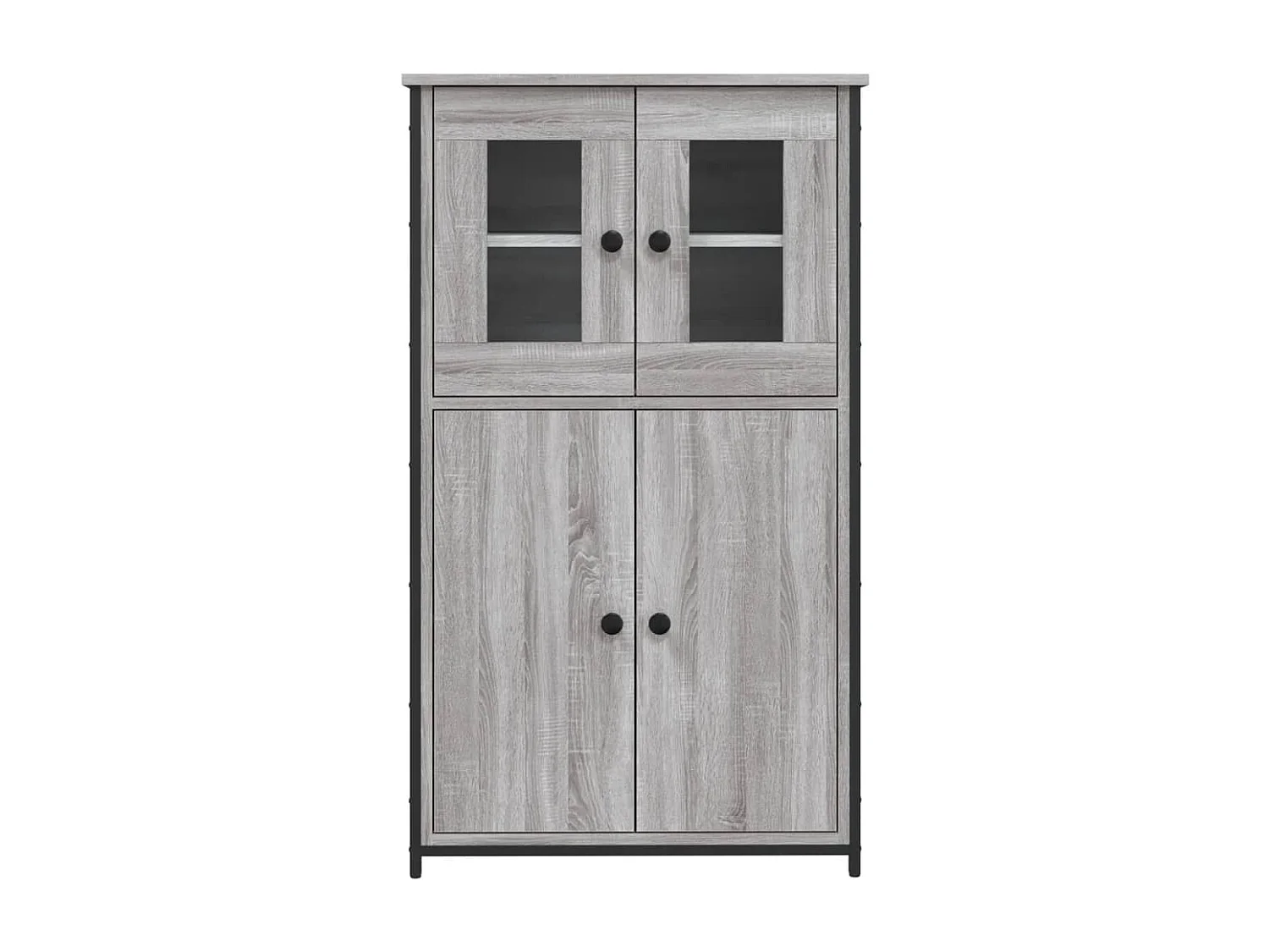 Aparador alto madera contrachapada gris Sonoma 62x32x106,5 cm