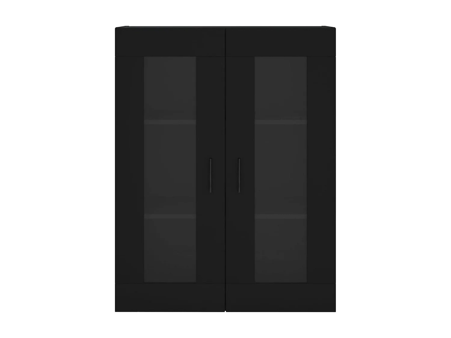 Buffet haut Noir 69,5x34x180 cm Bois d'ingénierie