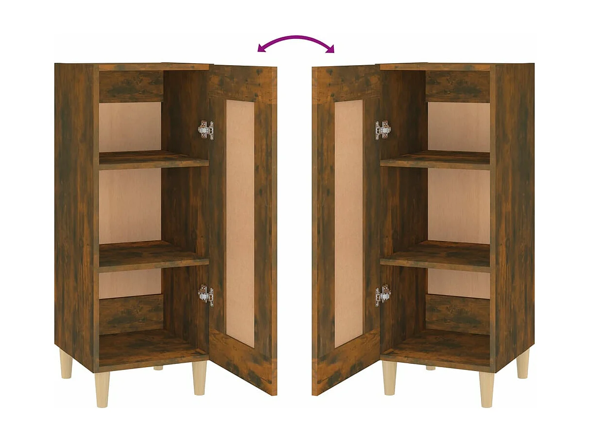 Buffet Chêne fumé 34,5x34x90 cm Bois d'ingénierie