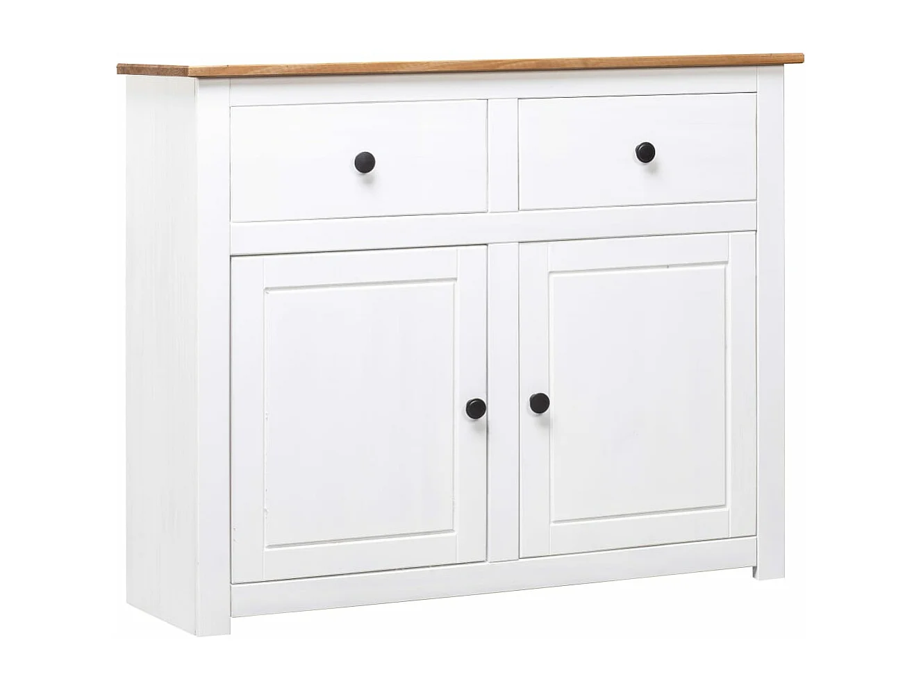 Buffet Blanc 93x40x80 cm Pin Gamme Panama