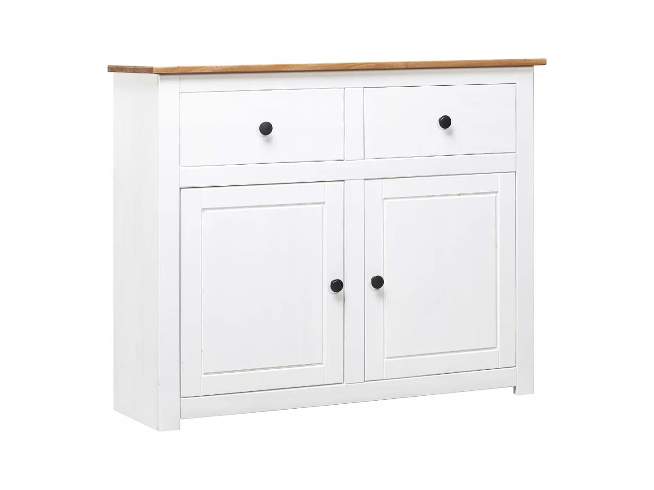 Buffet Blanc 93x40x80 cm Pin Gamme Panama
