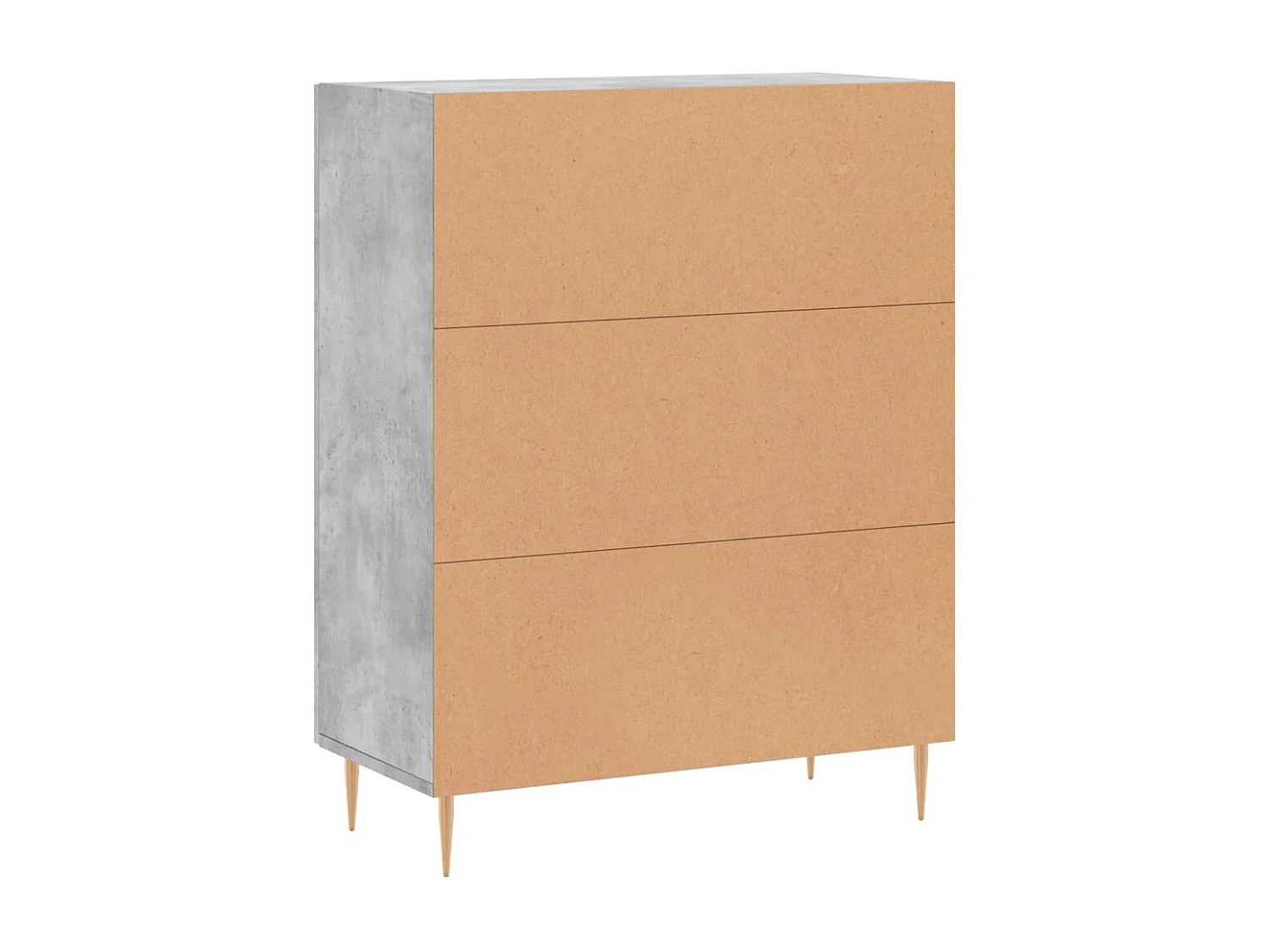 Buffet gris béton 69,5x34x90 cm bois d'ingénierie