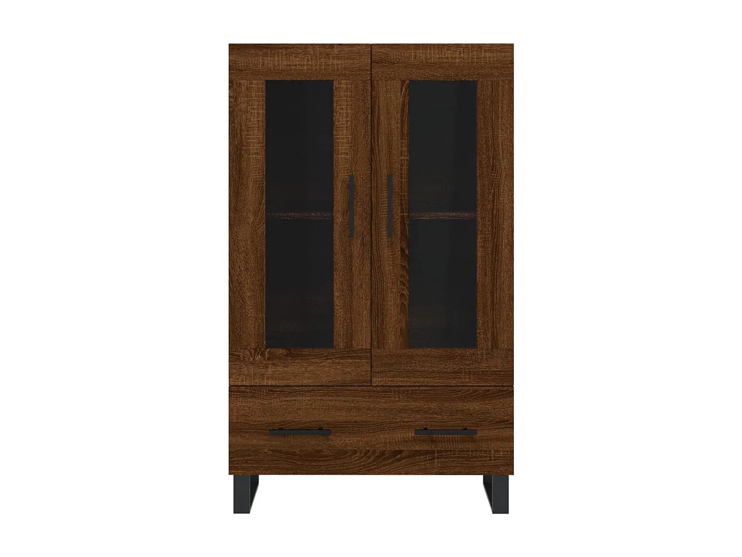 Buffet haut chêne marron 69,5x31x115 cm bois d'ingénierie