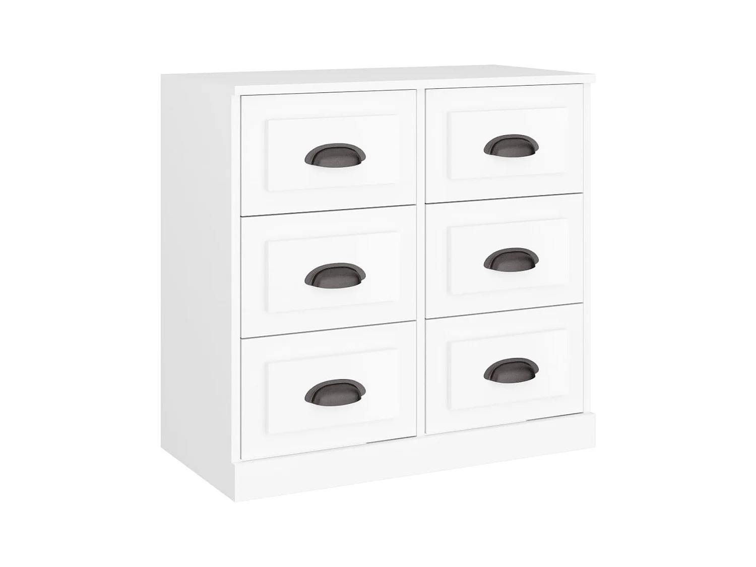 Dressoirs 2 stukkenbewerkt hout wit