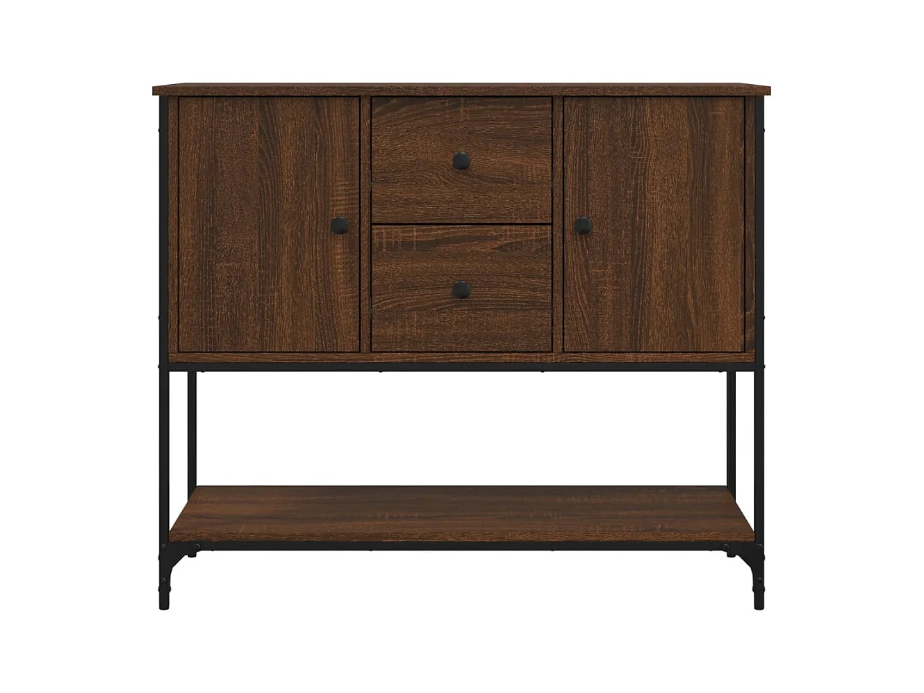 Aparador de madera de ingeniería marrón roble 100x36x85 cm