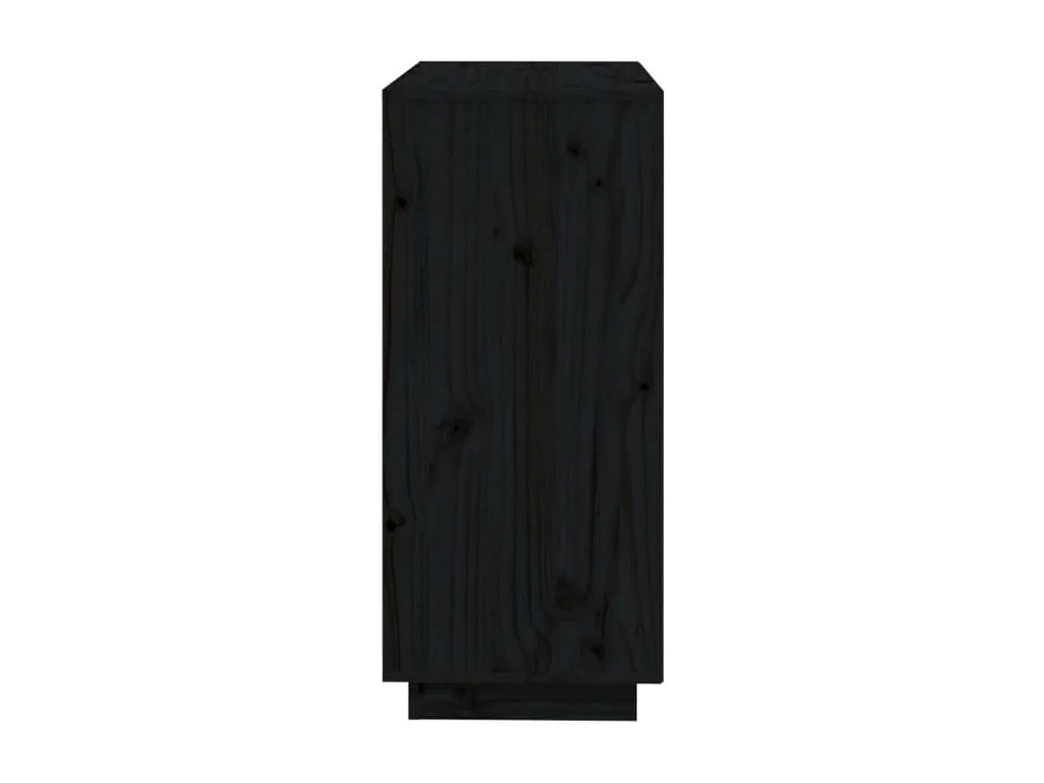 Buffet Noir 74x35x80 cm Bois massif de pin