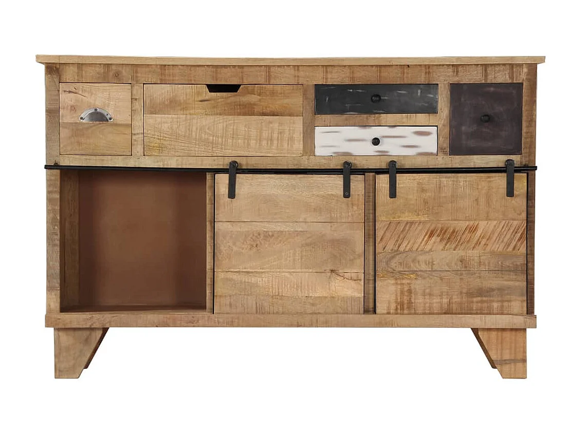 Buffet 140x38x90 cm Bois de manguier massif