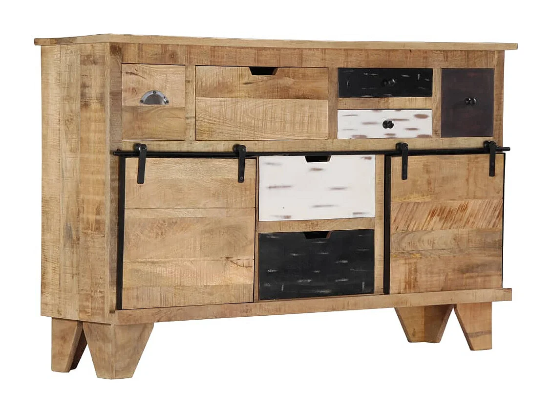 Buffet 140x38x90 cm Bois de manguier massif
