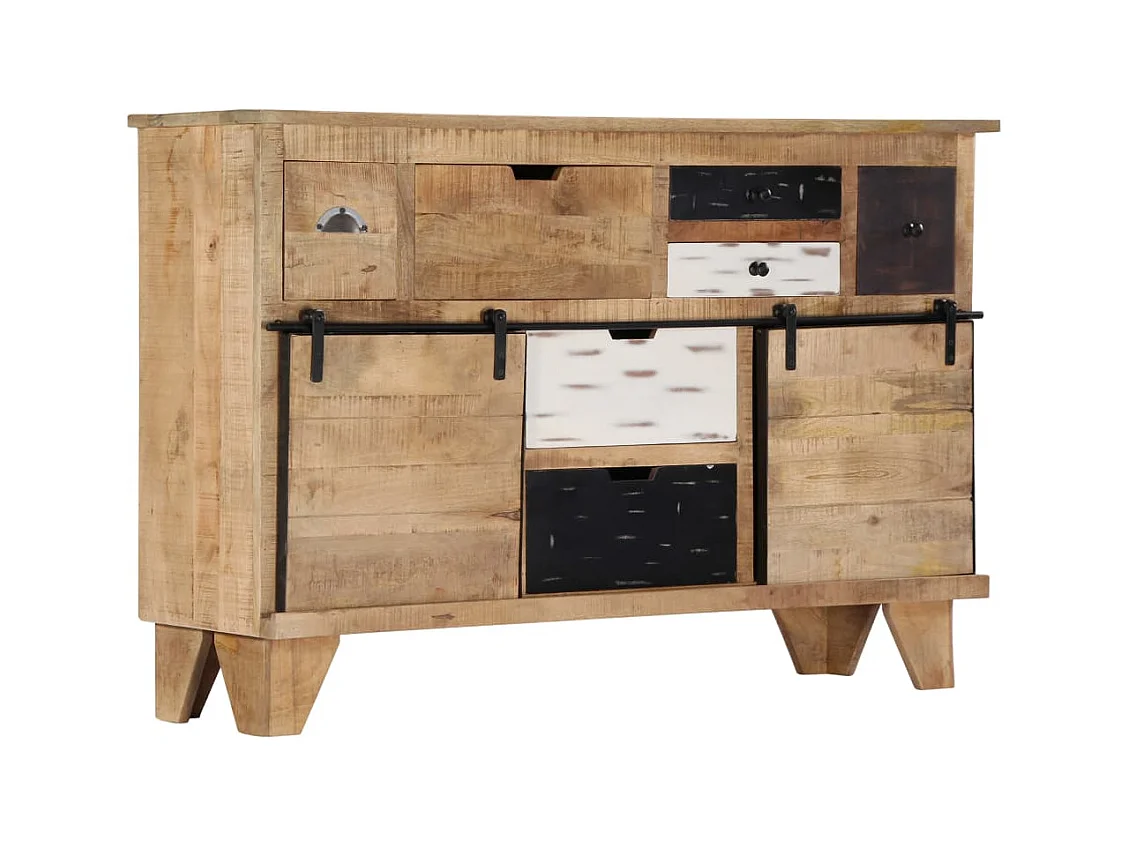 Buffet 140x38x90 cm Bois de manguier massif