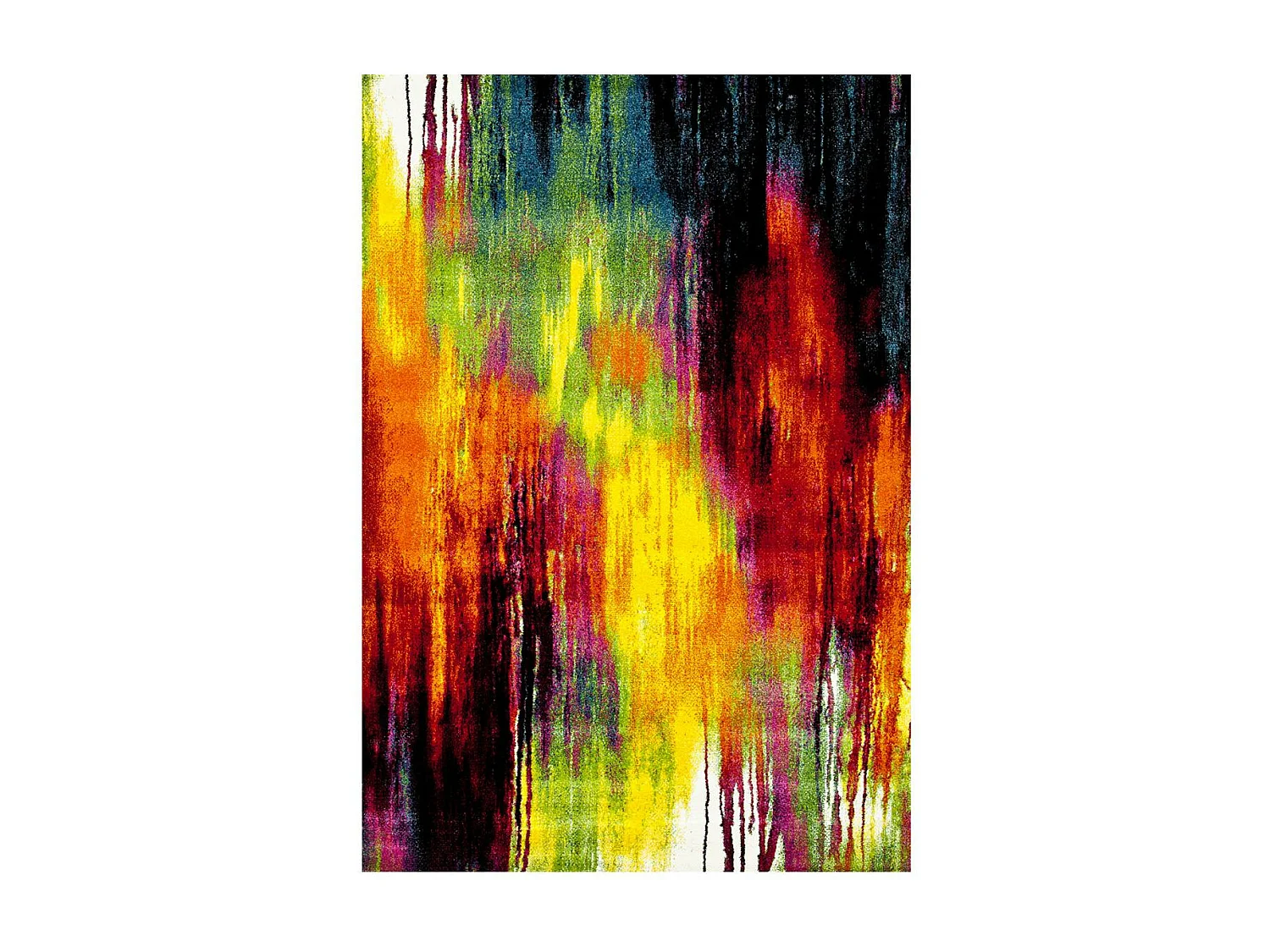 tapis salon 160x160 tissé multicolore carré motif géométrique LYN8 BELO 1