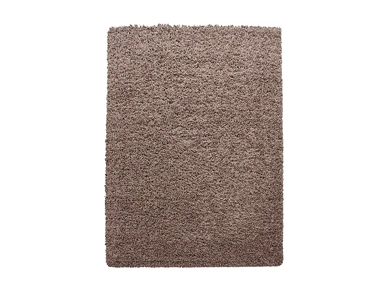Tapis poils longs shaggy 60x110 rectangle tissé mocca motif uni UNI L