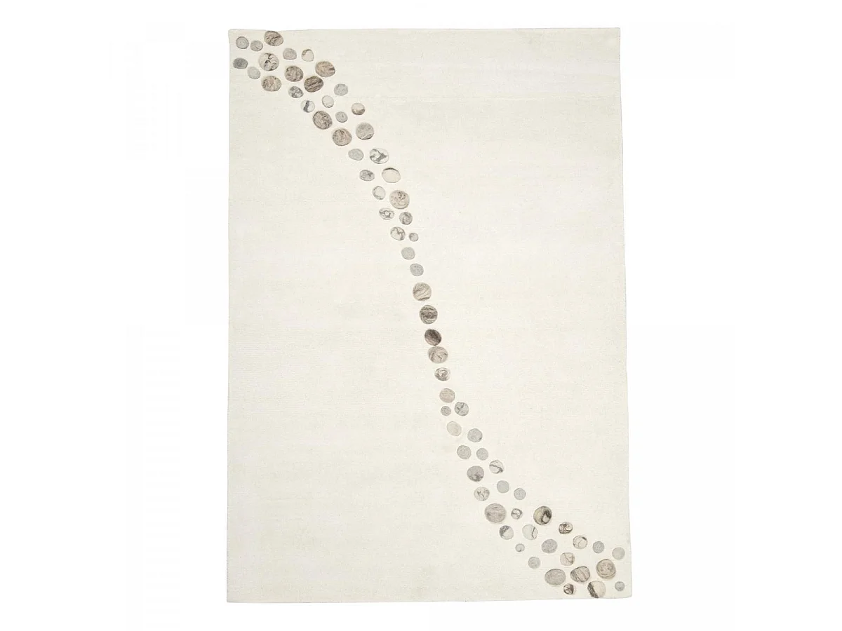 Tapis salon et chambre fait à la main en laine motif simple NOSTRAL