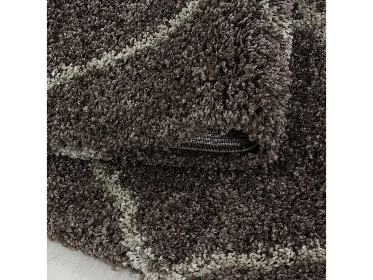 Tappeto berbero 120x170 tessuto a rombi SHAGGY A tortora