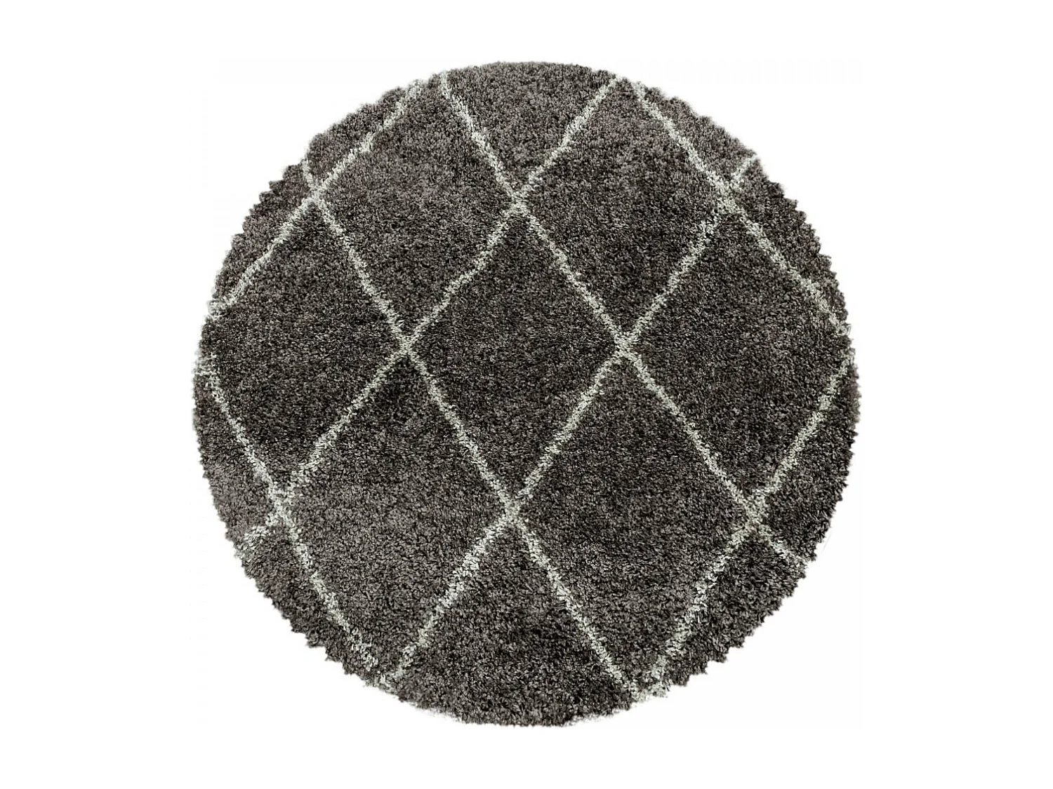 Tappeto berbero 120x170 tessuto a rombi SHAGGY A tortora